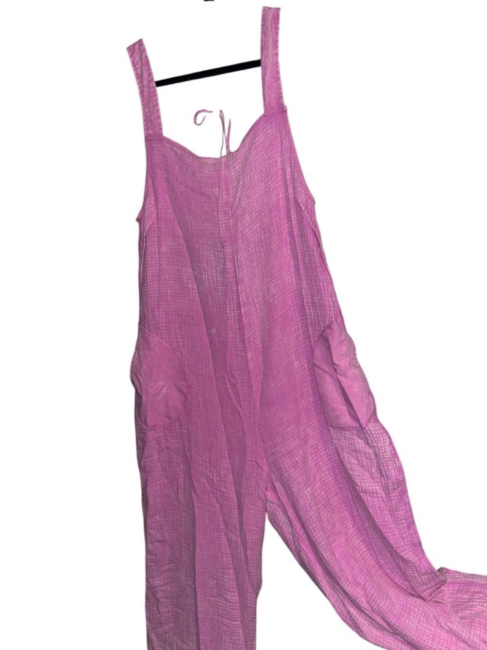 Zenana L Outfitters Pink Ribbed Back-Tie Jumpsuit - Picture 2 of 7